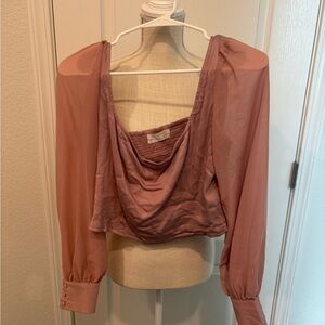 Urban Outfitters Mauve Draped Blouse